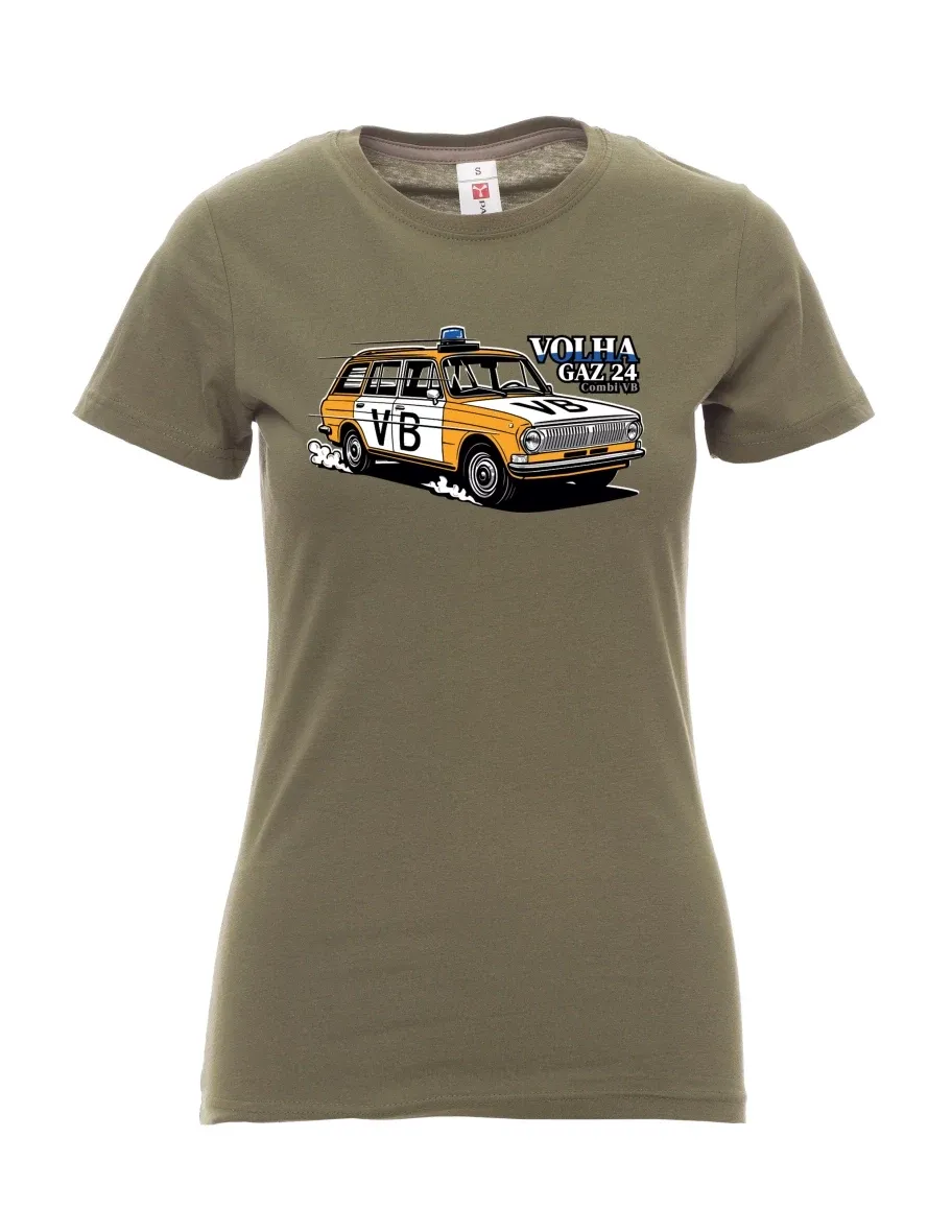 Maglia da donna cachi Automobile Volga GAZ 24 VB
