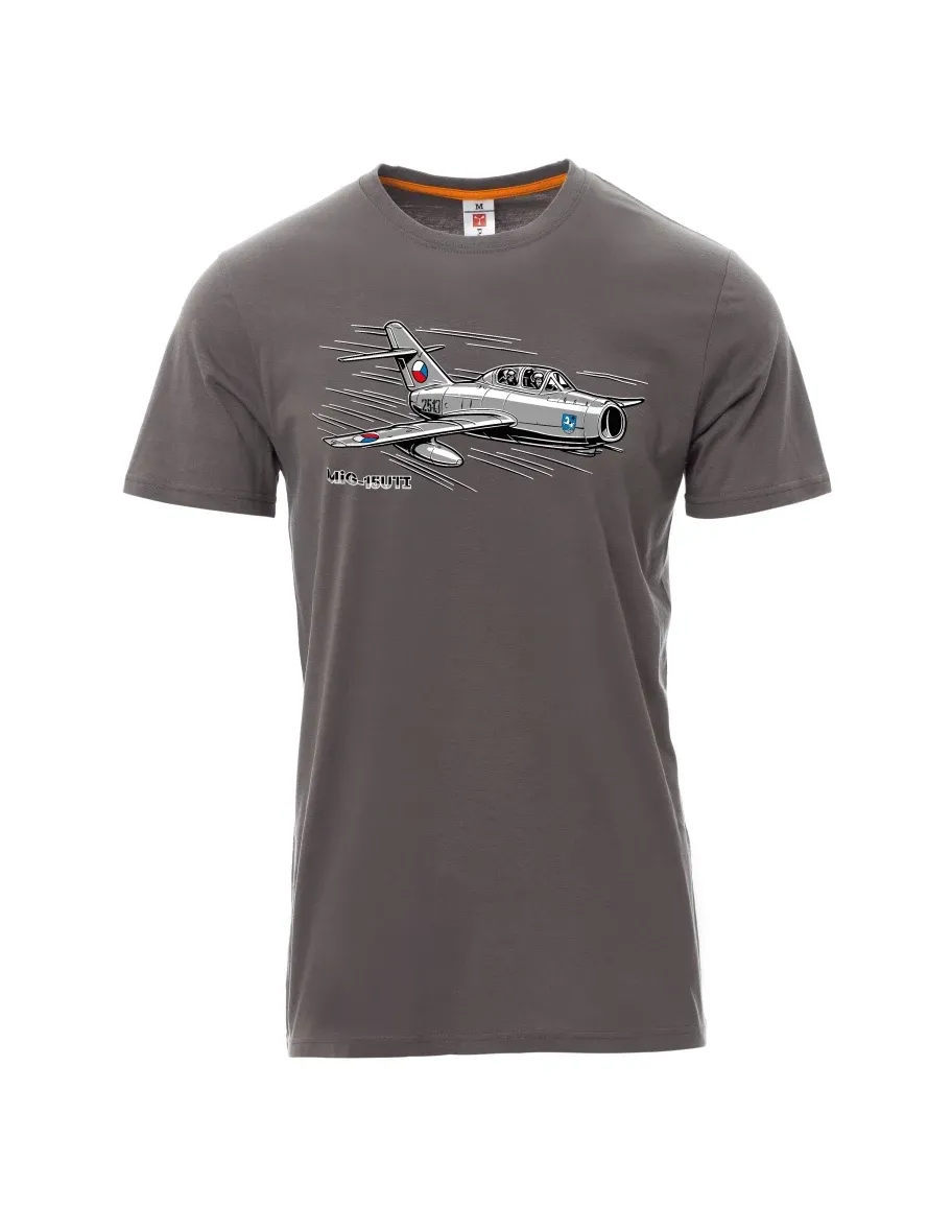 Maglia da uomo grigia Aereo MiG-15UTI