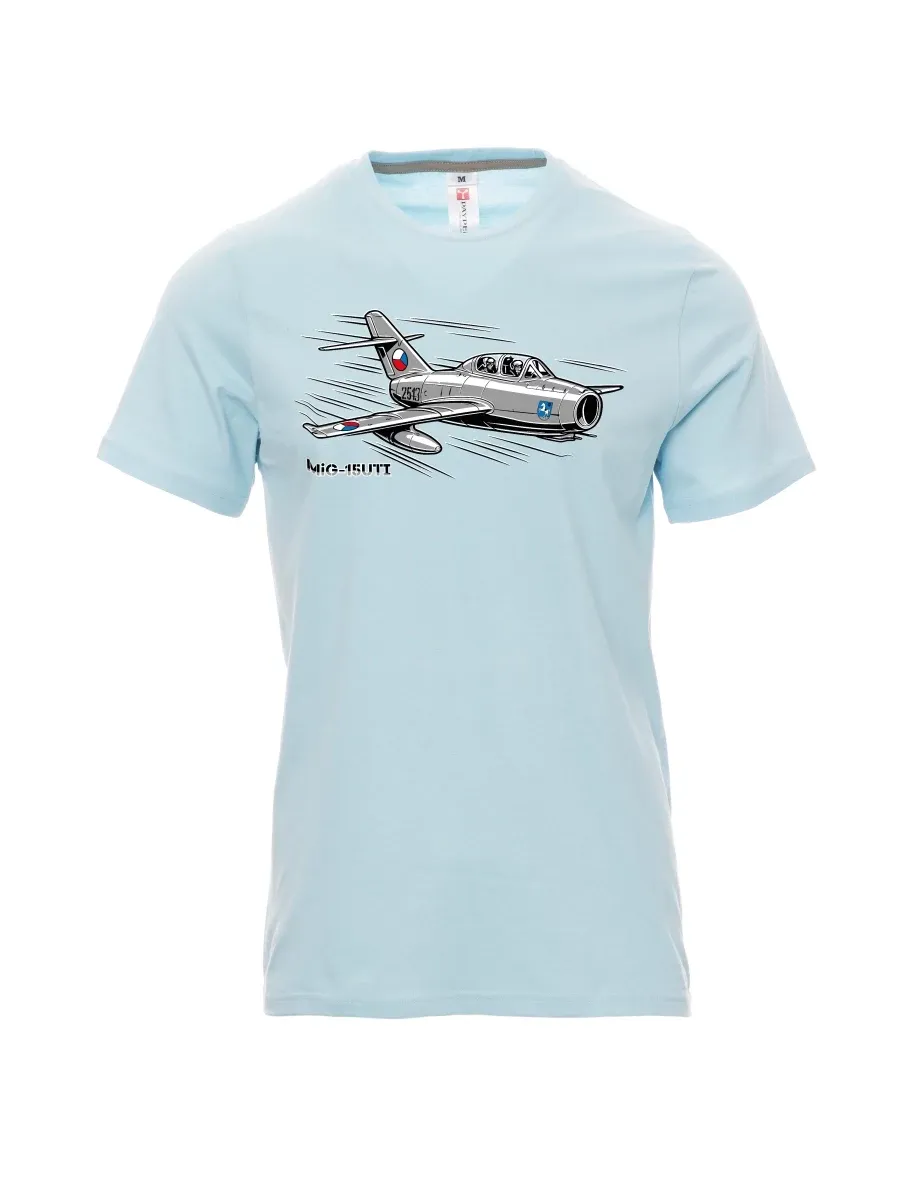 Maglia da uomo blu pallido Aereo MiG-15UTI