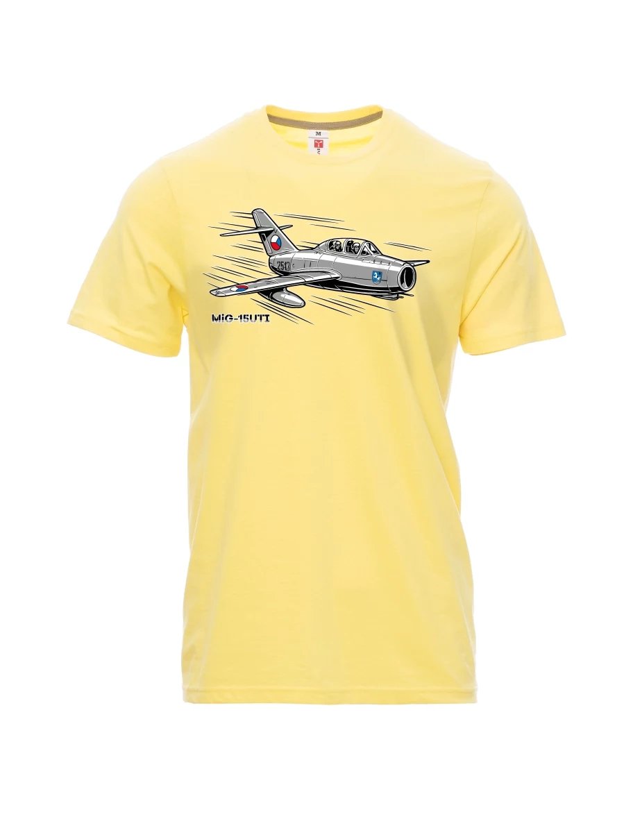 Maglia da uomo giallo chiaro Aereo MiG-15UTI