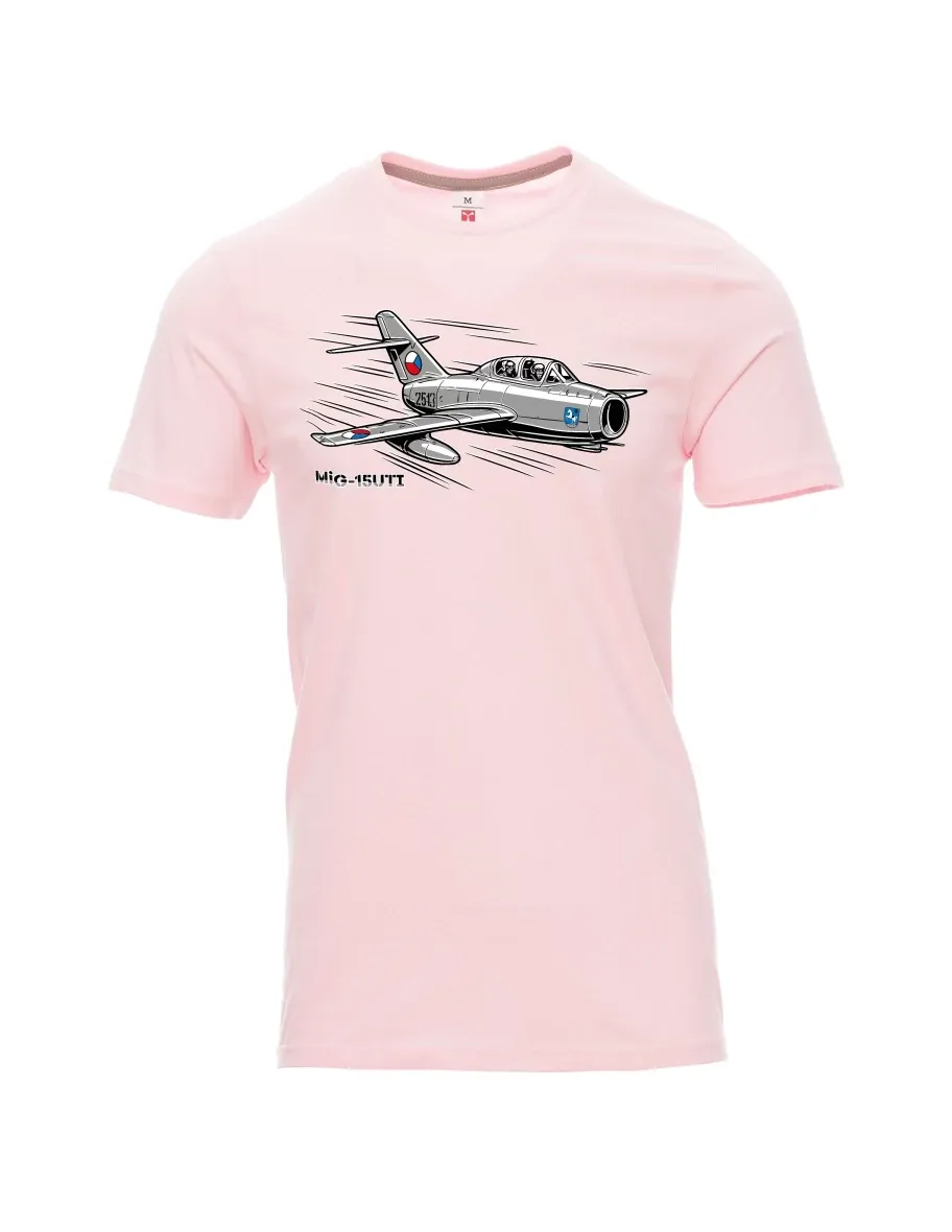 Maglia da uomo rosa chiaro Aereo MiG-15UTI