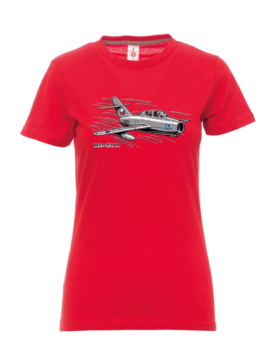 Maglia da donna rossa Aereo MiG-15UTI