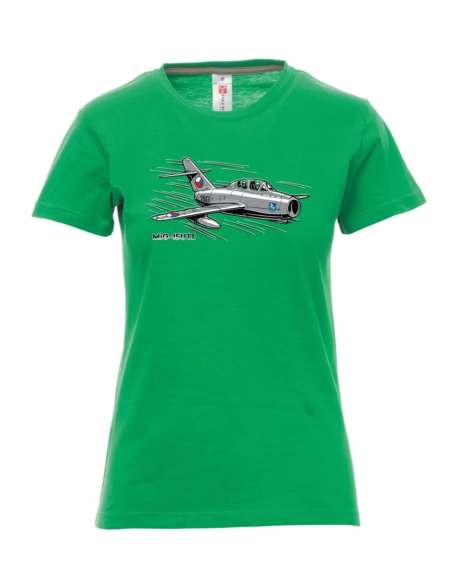Maglia da donna verde Aereo MiG-15UTI