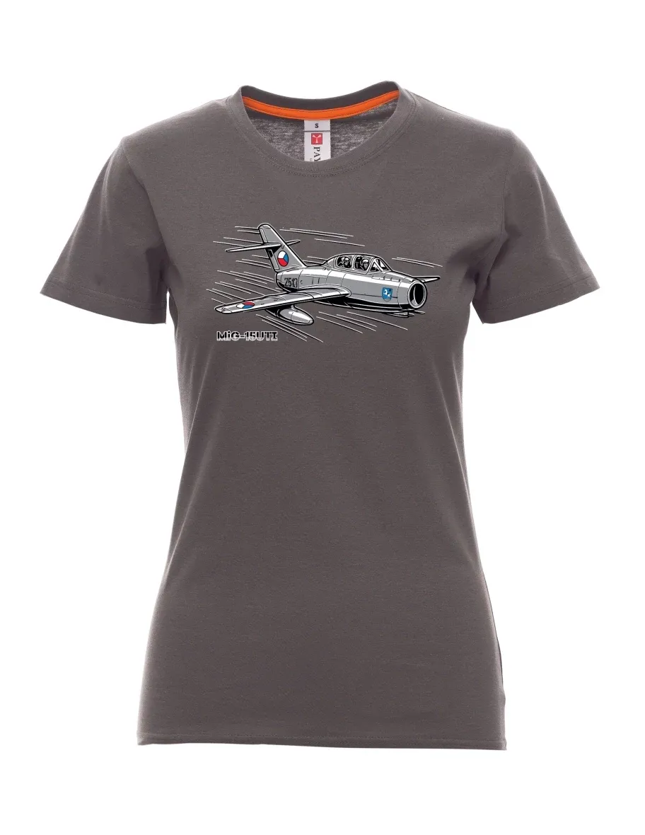 Maglia da donna colore del fumo Aereo MiG-15UTI
