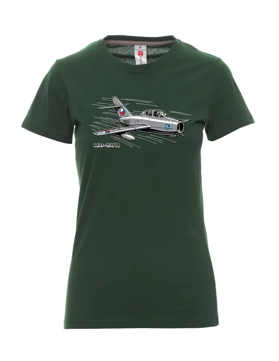 Maglia da donna verde scuro Aereo MiG-15UTI