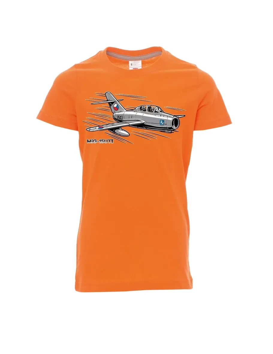 Maglia da bambino arancione Aereo MiG-15UTI