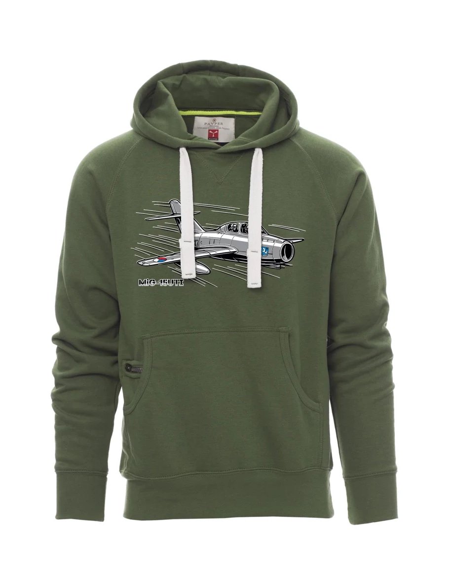 Felpa da uomo verde scuro Aereo MiG-15UTI