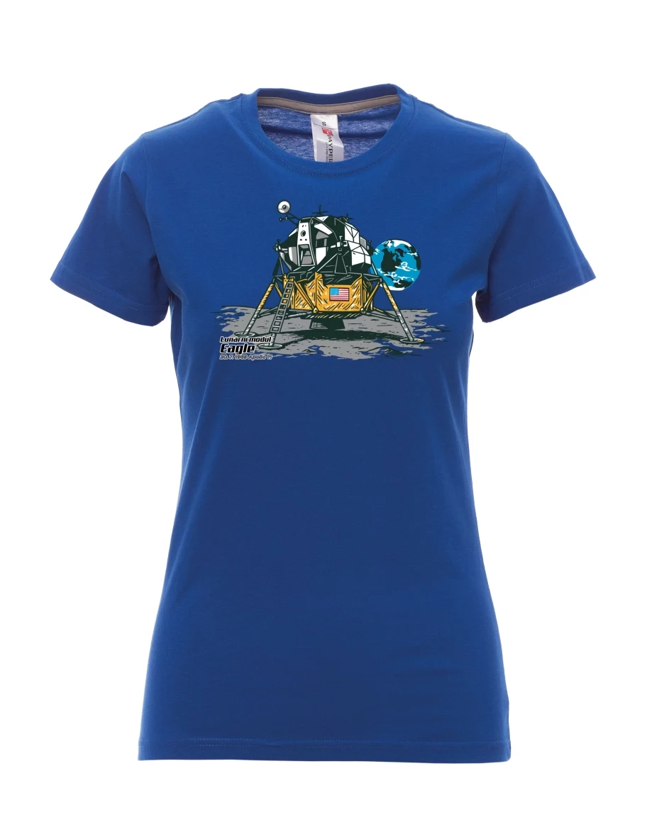 Maglia da donna blu reale Modulo lunare Eagle