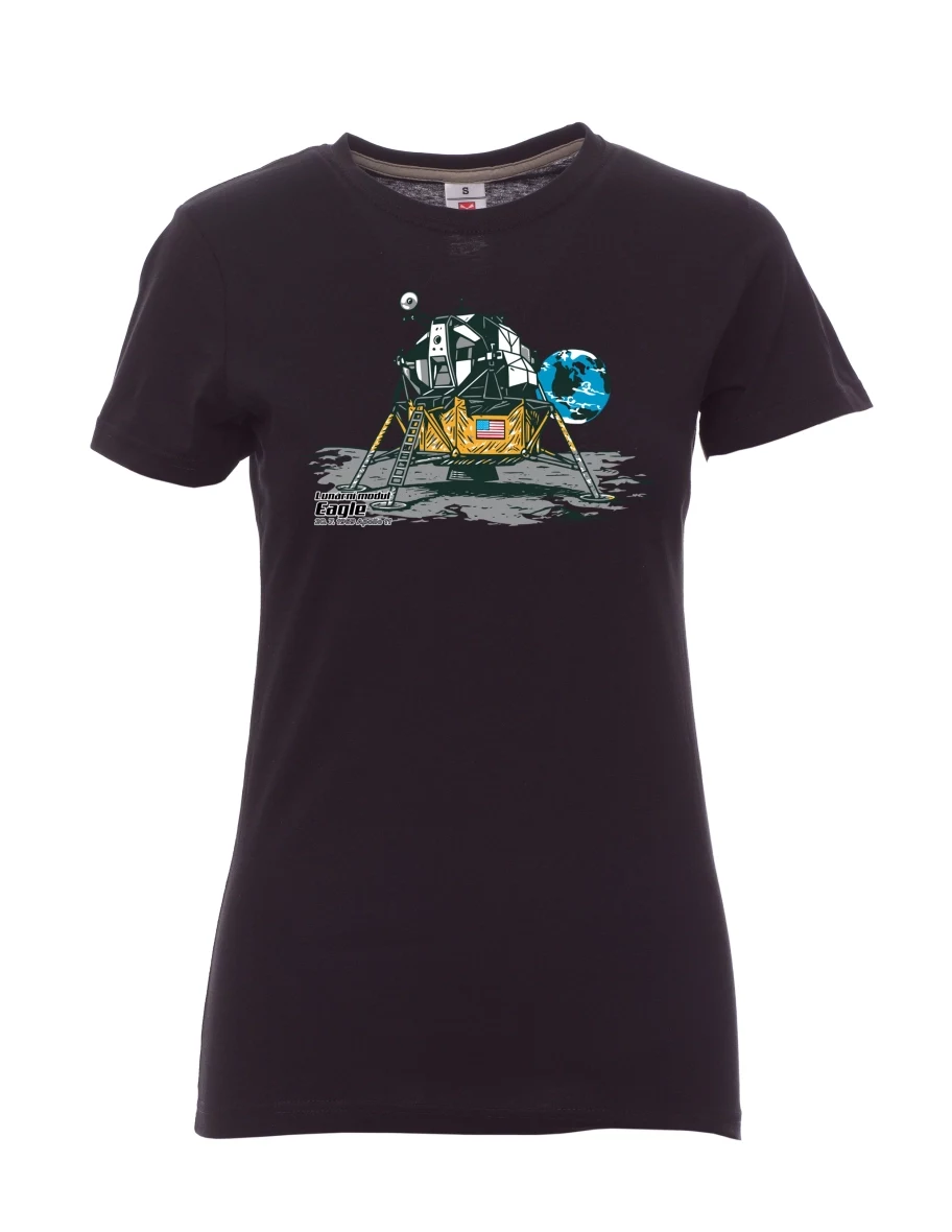 Maglia da donna nera Modulo lunare Eagle
