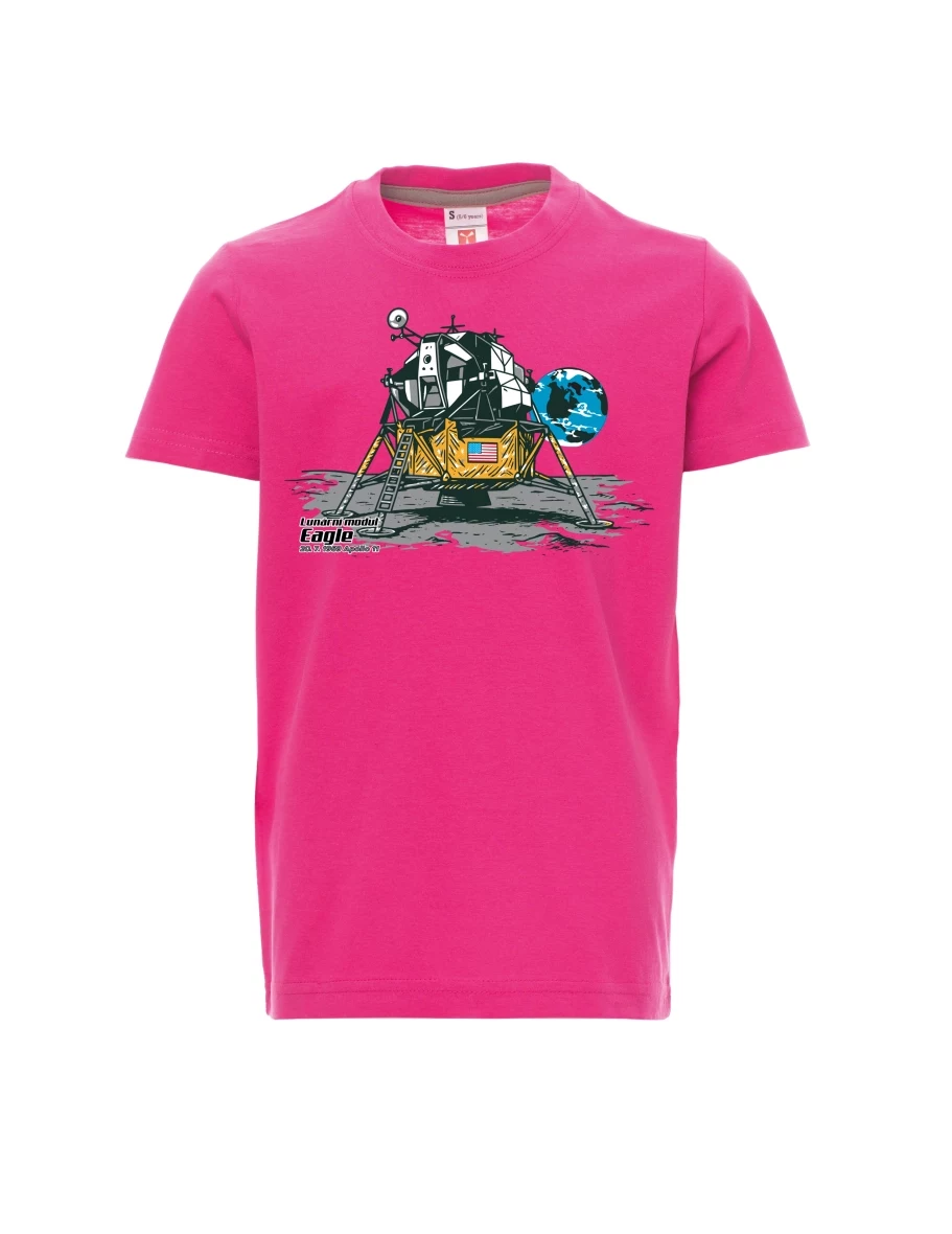 Maglia da bambino rosa Modulo lunare Eagle