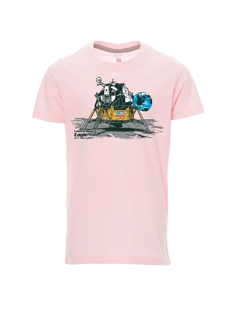 Maglia da bambino rosa chiaro Modulo lunare Eagle