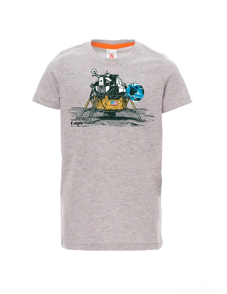 Maglia da bambino grigio melange Modulo lunare Eagle