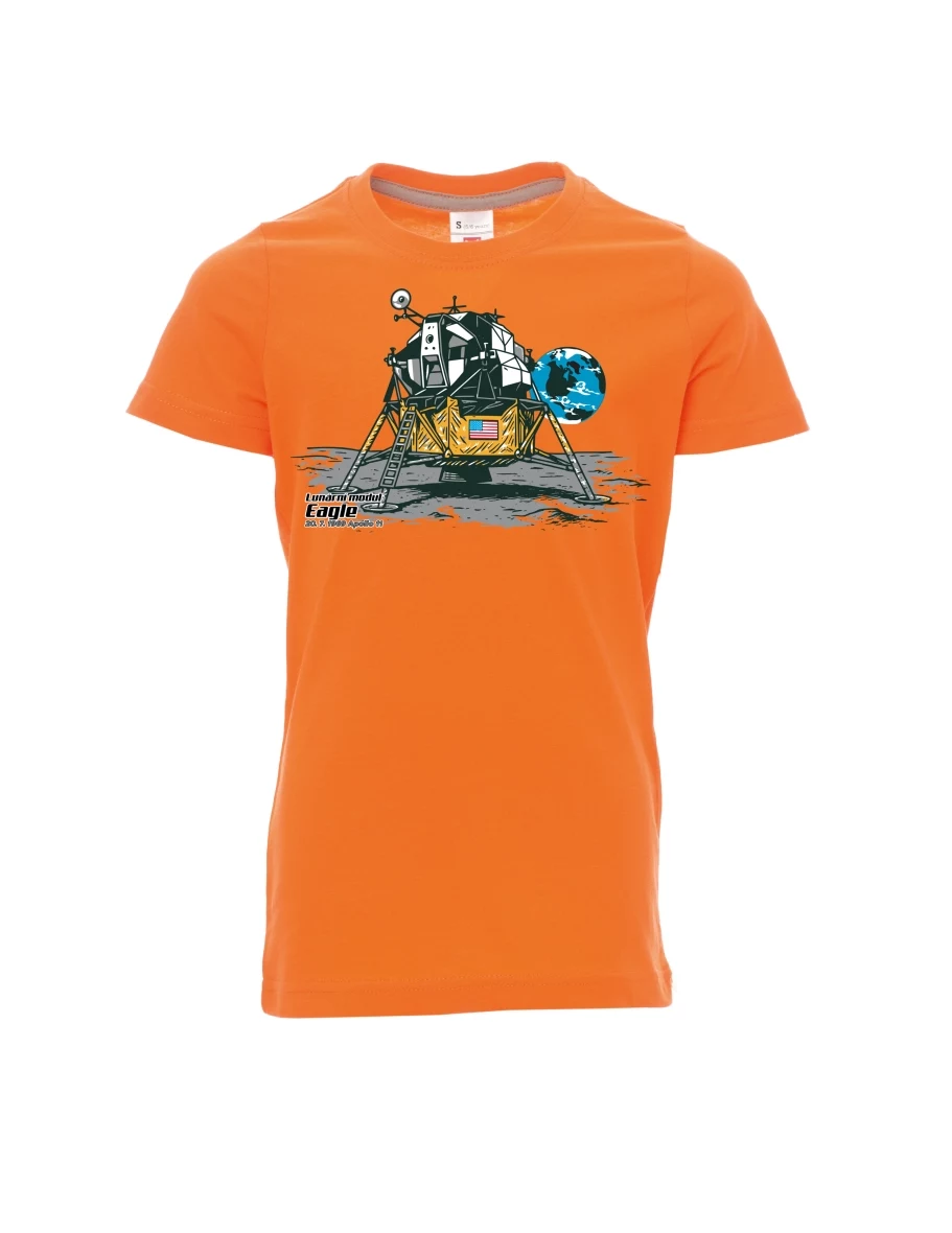 Maglia da bambino arancione Modulo lunare Eagle