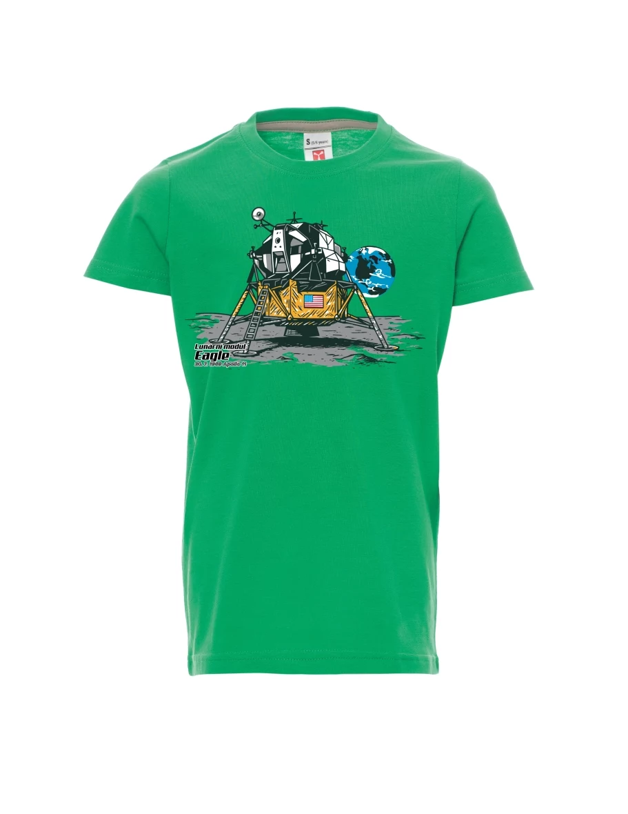 Maglia da bambino verde Modulo lunare Eagle