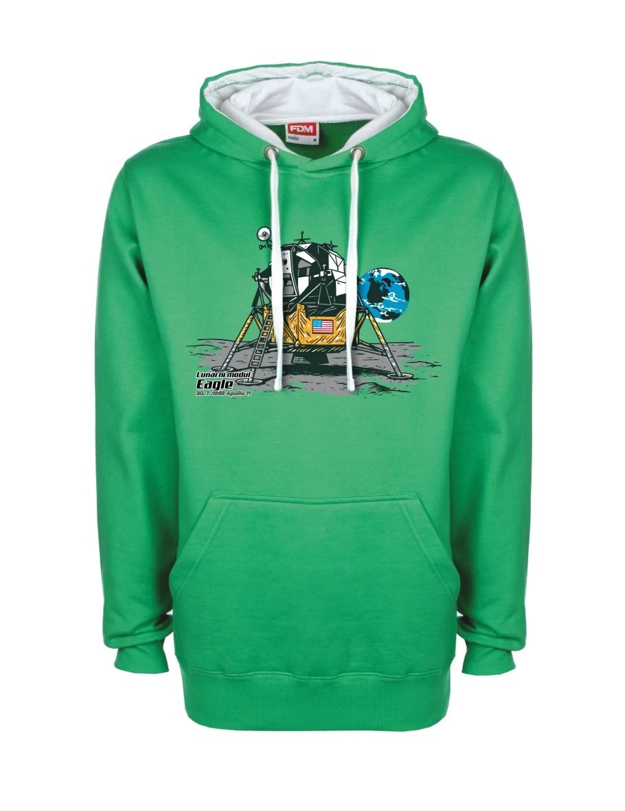 Felpa bianco-verde Modulo lunare Eagle