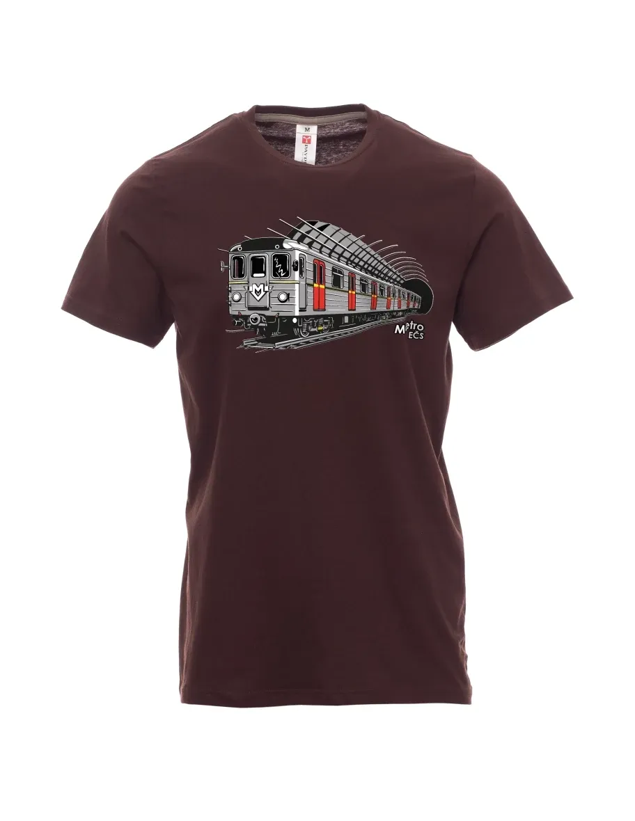 Maglia da uomo marrone scuro Metropolitana EČS