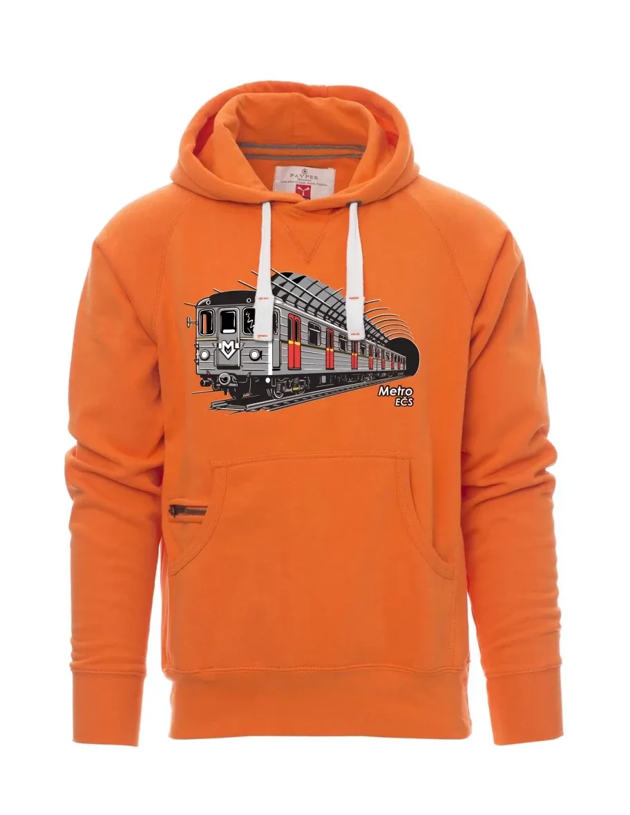Felpa da uomo arancione Metropolitana EČS