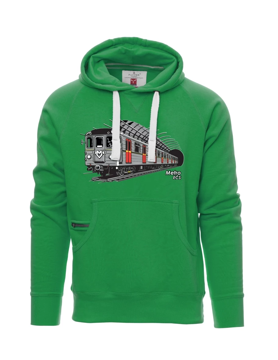 Felpa da uomo verde Metropolitana EČS