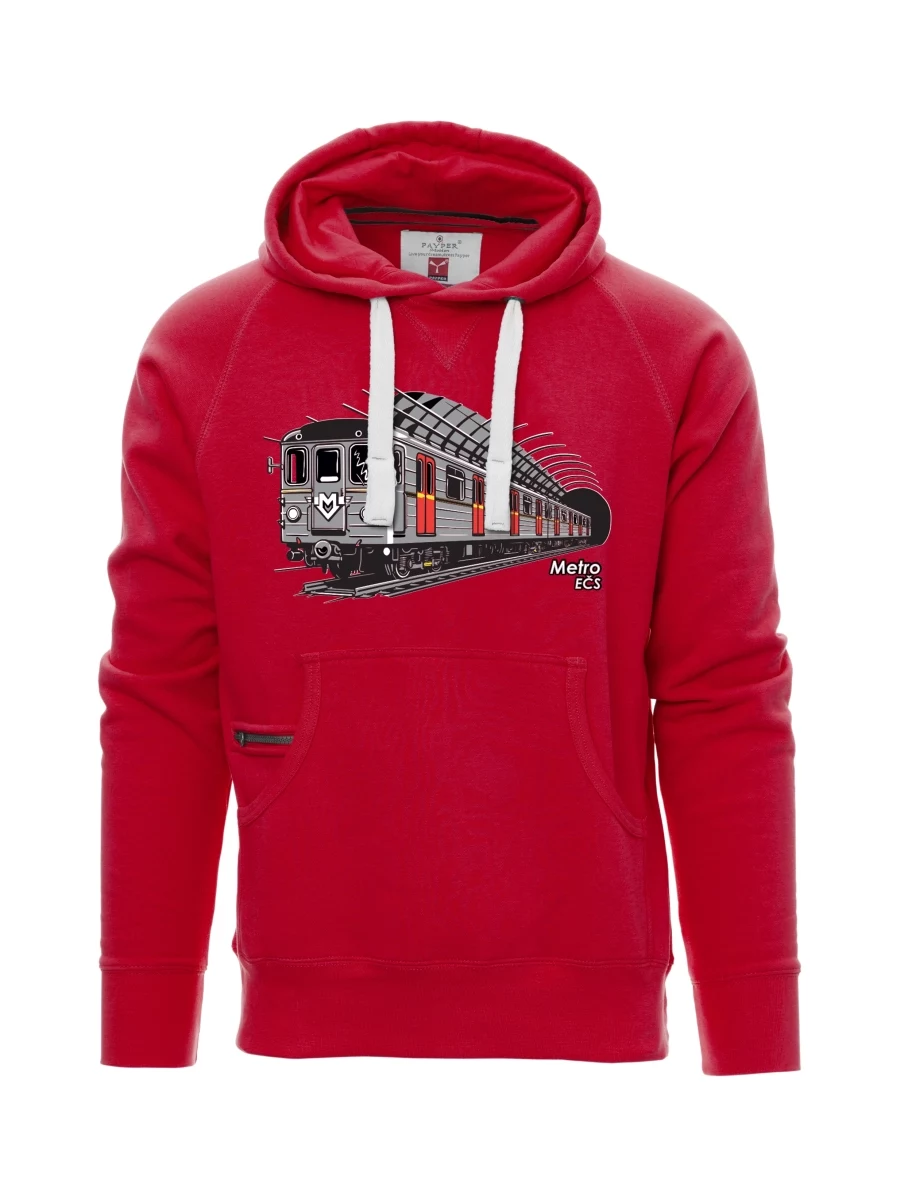 Felpa da uomo rossa Metropolitana EČS