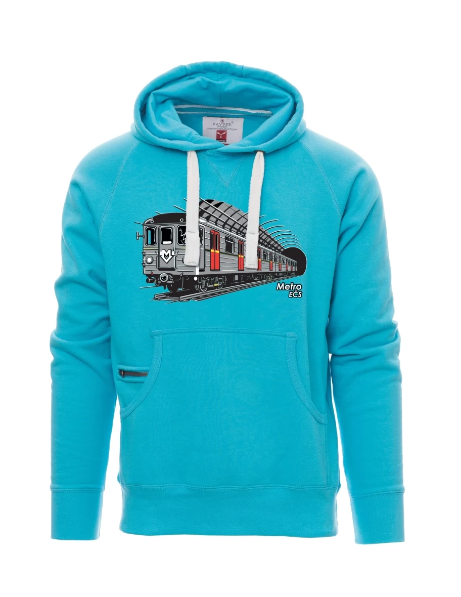 Felpa da uomo blu chiaro Metropolitana EČS