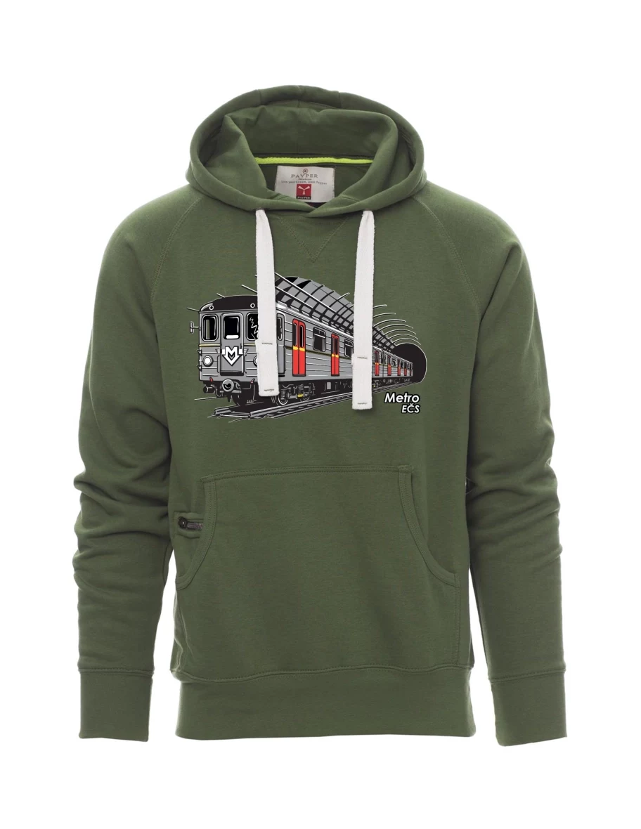 Felpa da uomo verde scuro Metropolitana EČS