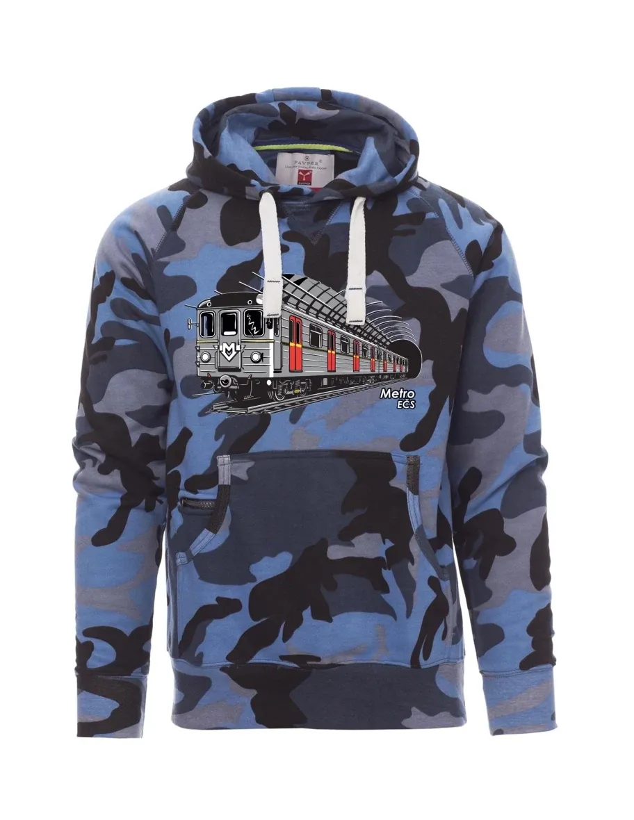 Felpa da uomo camuffare blu Metropolitana EČS