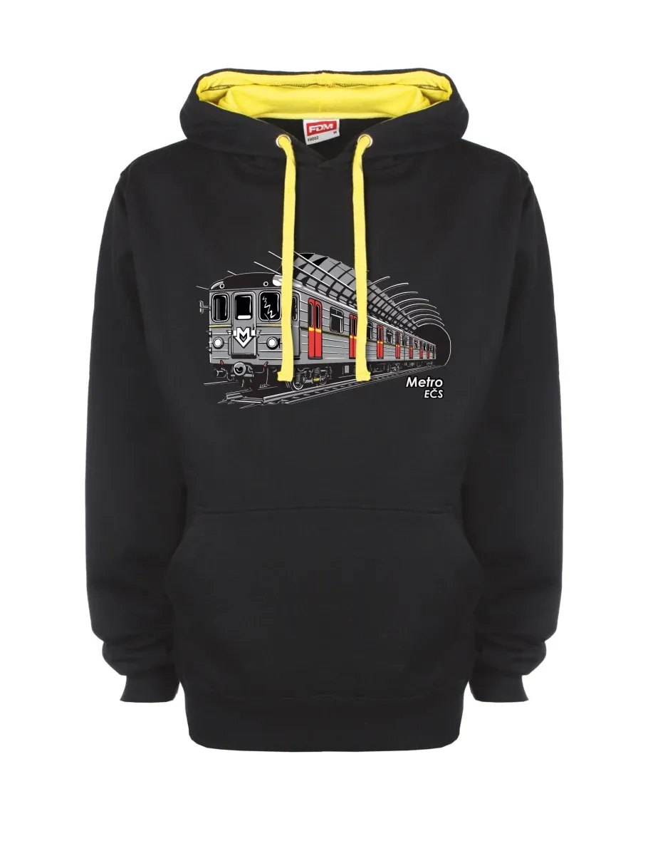 Felpa giallo-nera con Metropolitana EČS