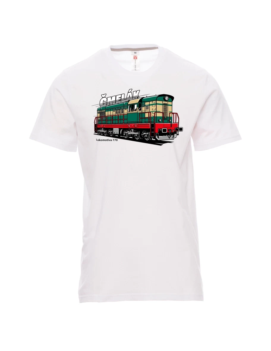 Maglia da uomo bianca Locomotiva 770 “Čmelák”