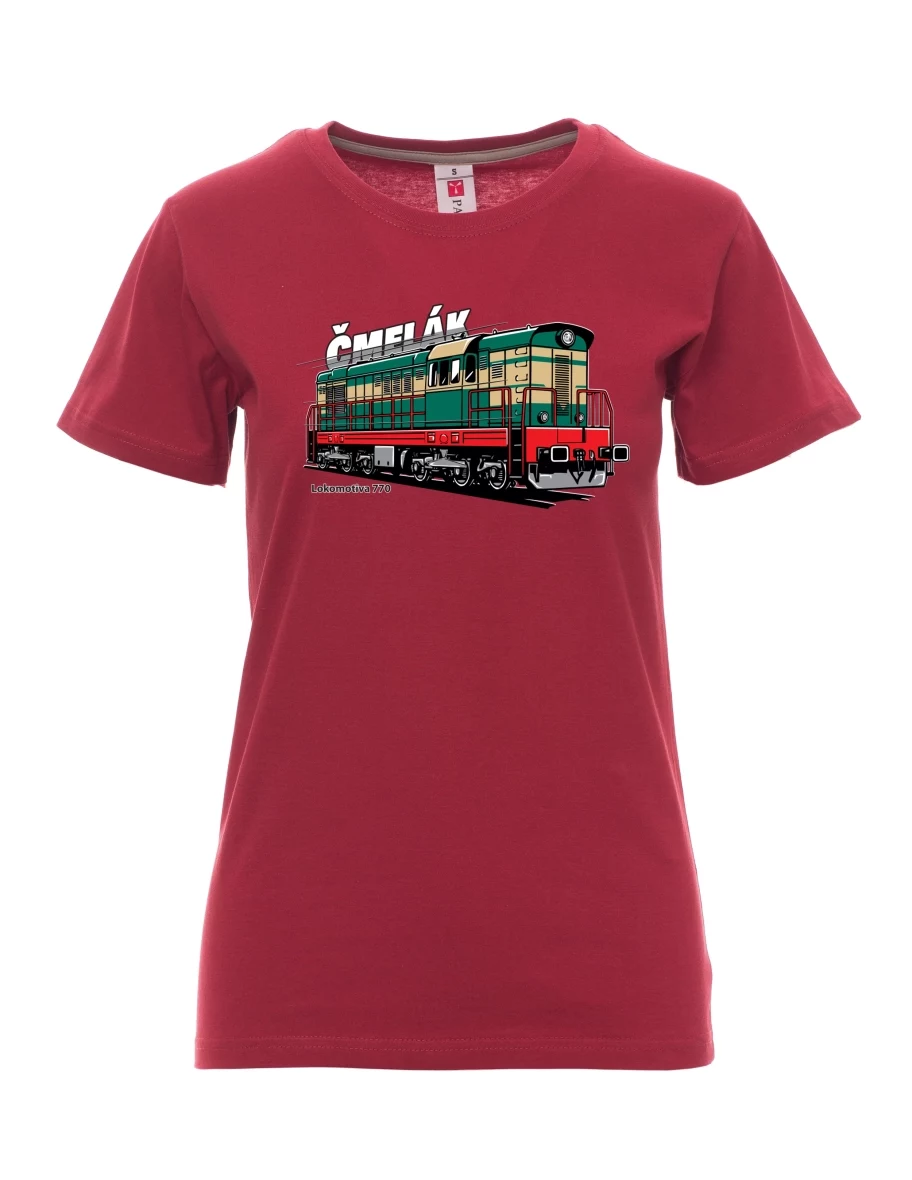 Maglia da donna colore bordeaux Locomotiva 770 “Čmelák”