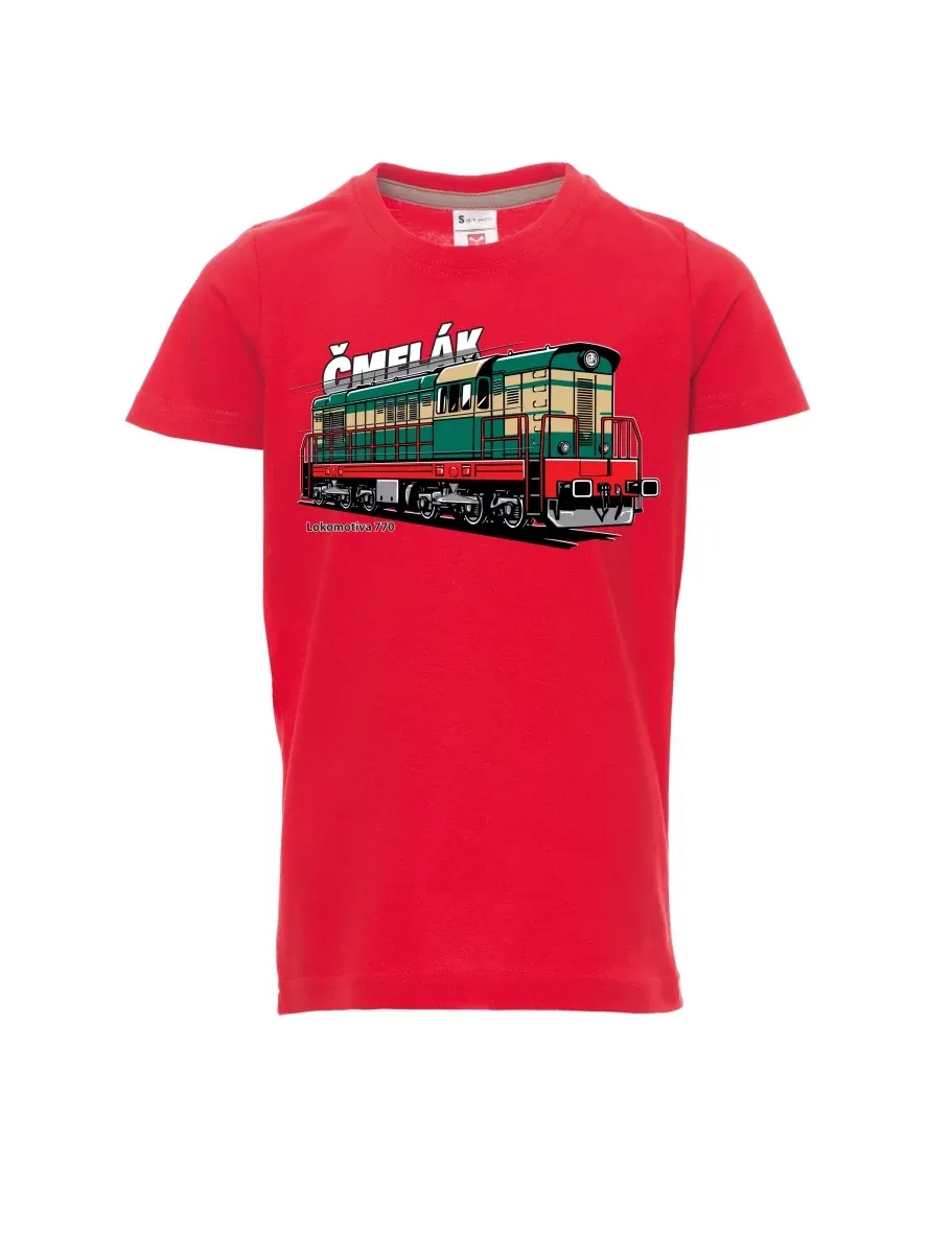 Maglia da bambino rossa Locomotiva 770 “Čmelák”