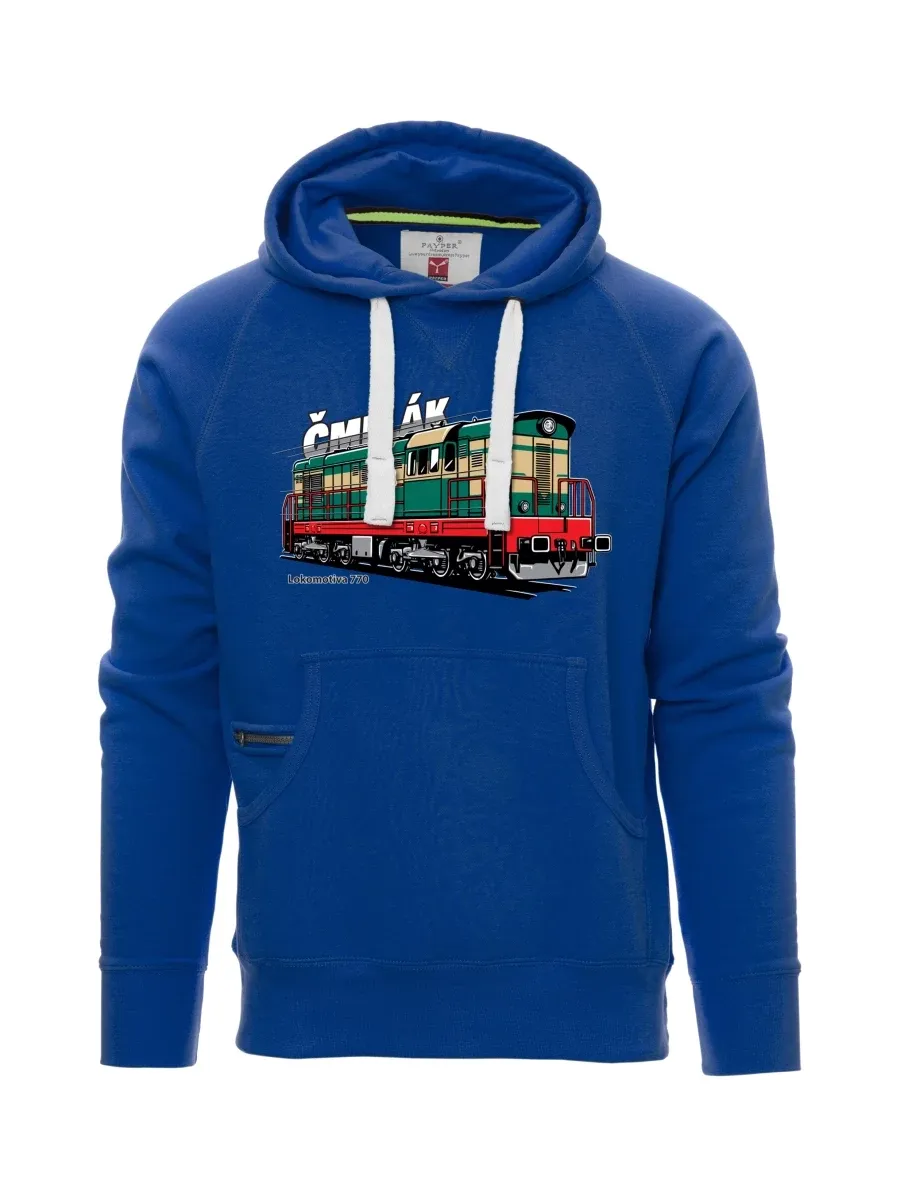 Felpa da uomo blu Locomotiva 770 “Čmelák”