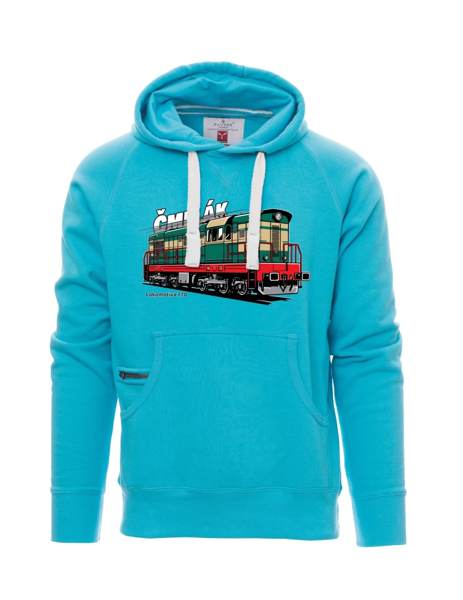 Felpa da uomo blu chiaro Locomotiva 770 “Čmelák”