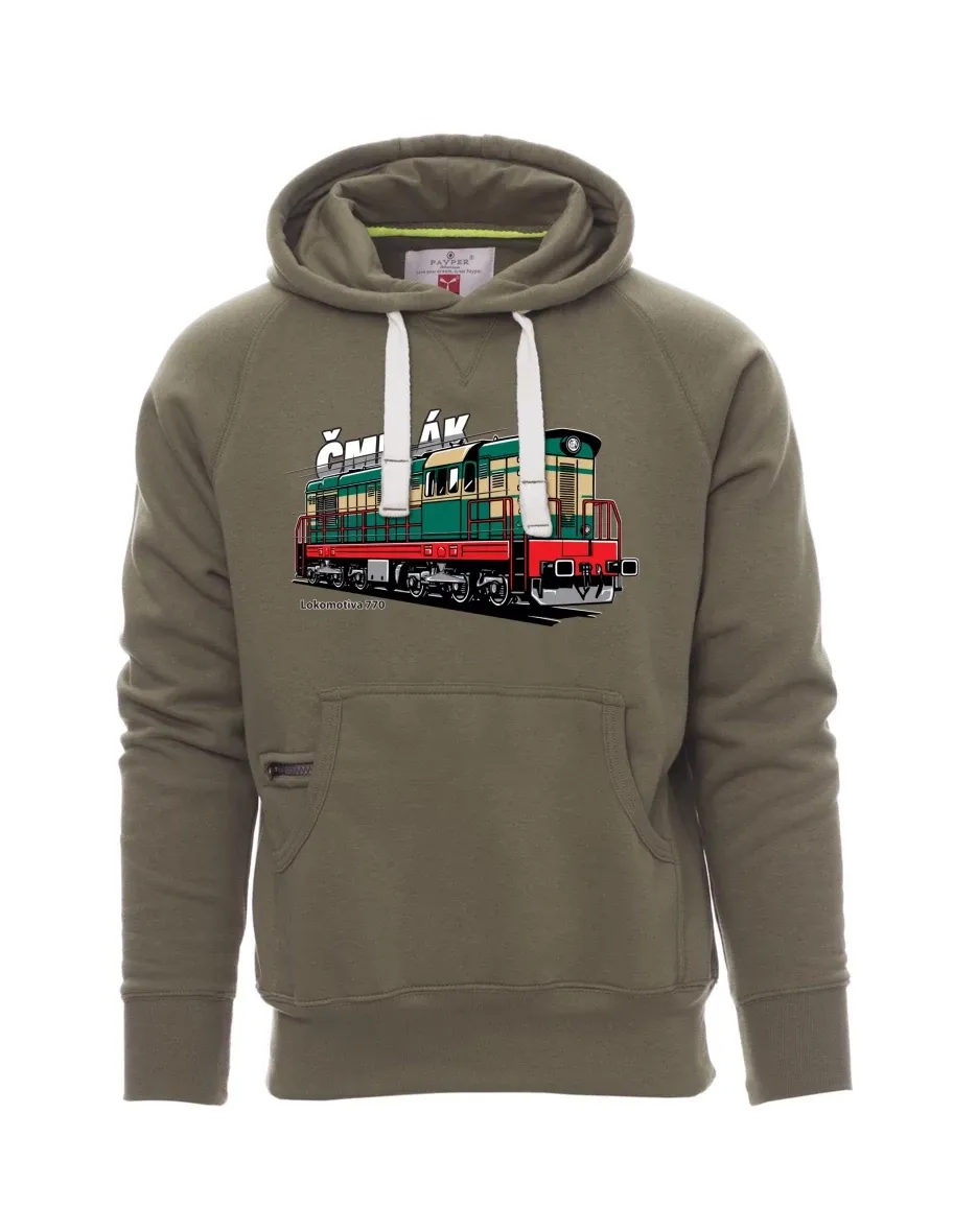 Felpa da uomo cachi Locomotiva 770 “Čmelák”