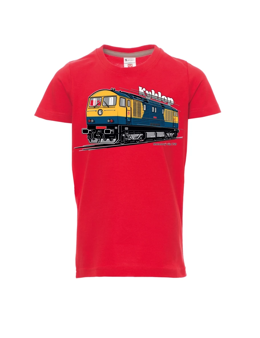 Maglia da bambino rossa Automotrice 759 “Kyklop”