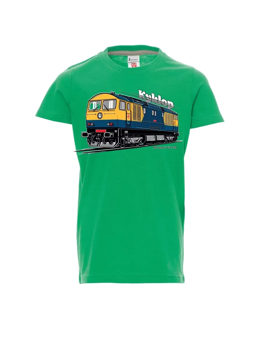 Maglia da bambino verde Automotrice 759 “Kyklop”
