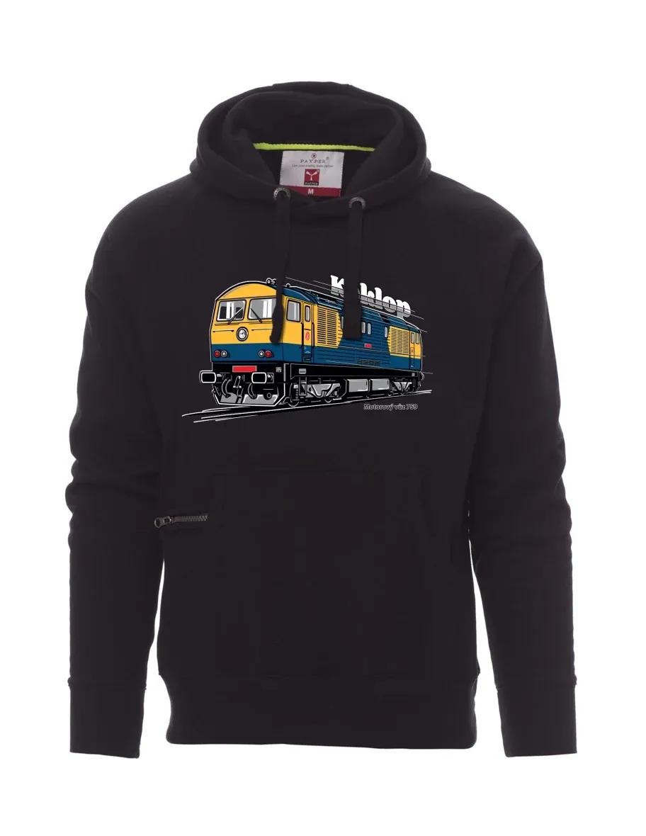 Felpa da uomo nera Automotrice 759 “Kyklop”
