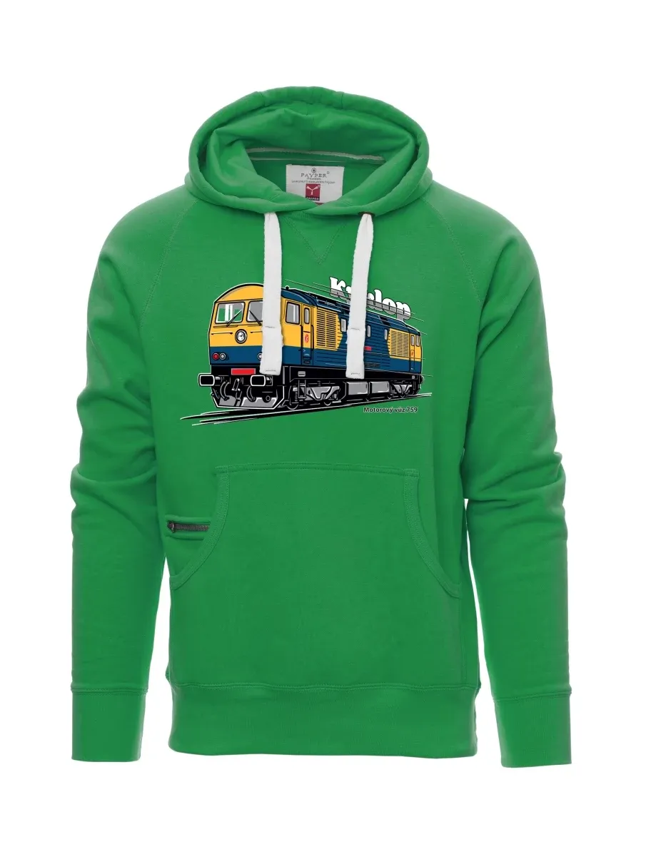 Felpa da uomo verde Automotrice 759 “Kyklop”