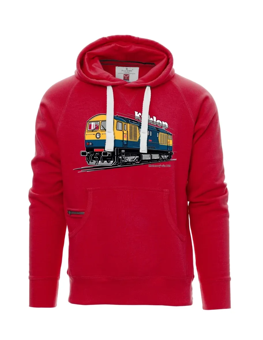 Felpa da uomo rossa Automotrice 759 “Kyklop”