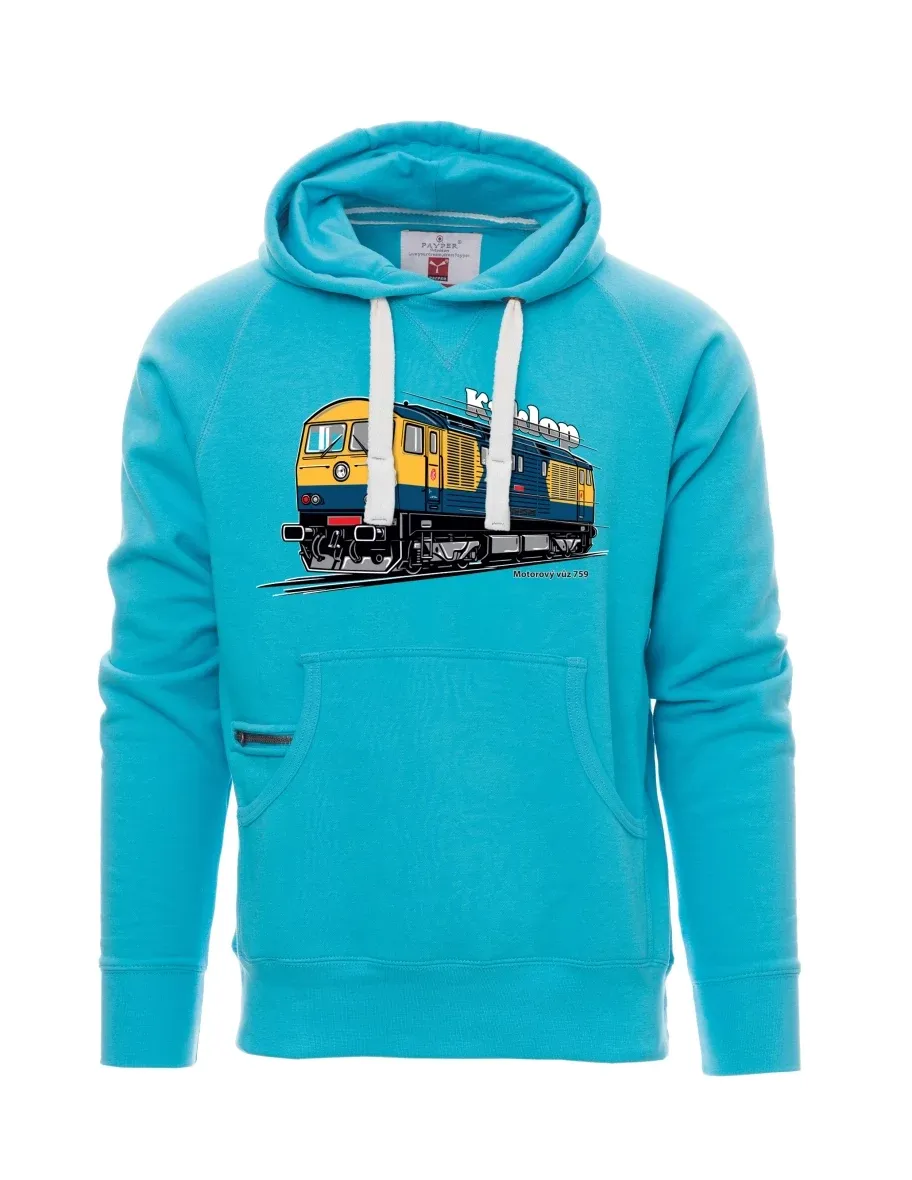 Felpa da uomo blu chiaro Automotrice 759 “Kyklop”