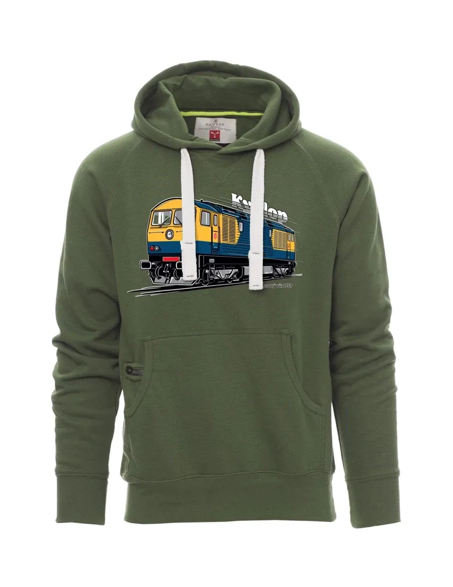Felpa da uomo verde scuro Automotrice 759 “Kyklop”