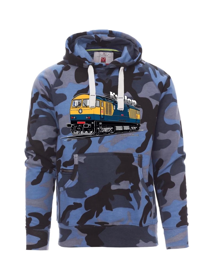 Felpa da uomo camuffare blu Automotrice 759 “Kyklop”