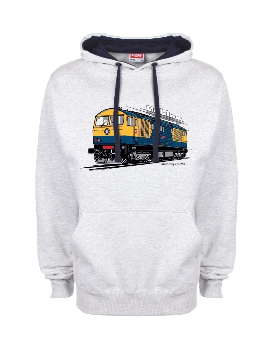 Felpa blu-grigio Automotrice 759 “Kyklop”