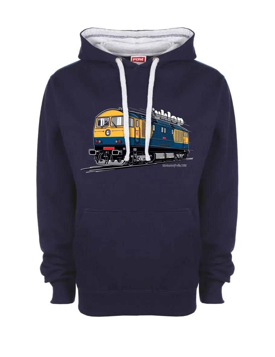 Felpa grigio-blu marino Automotrice 759 “Kyklop”