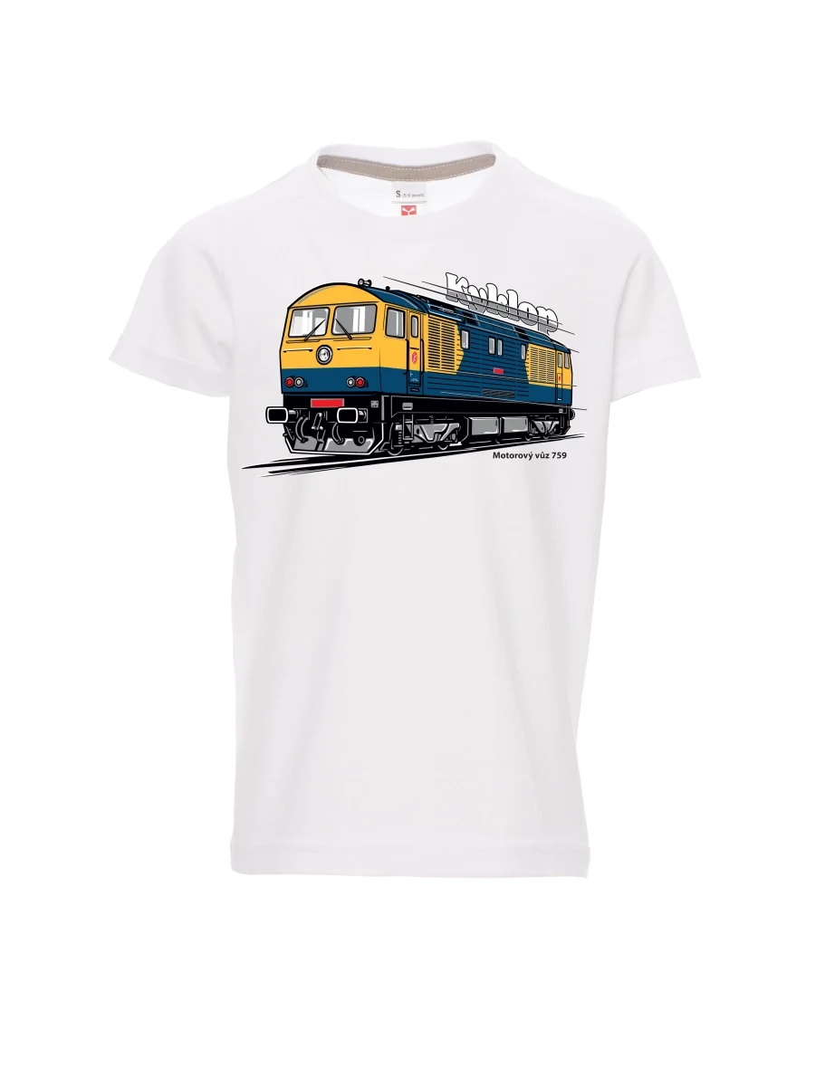 Maglia da bambino bianca Automotrice 759 “Kyklop”