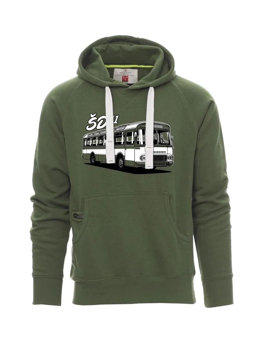 Felpa da uomo verde scuro Autobus ŠD 11