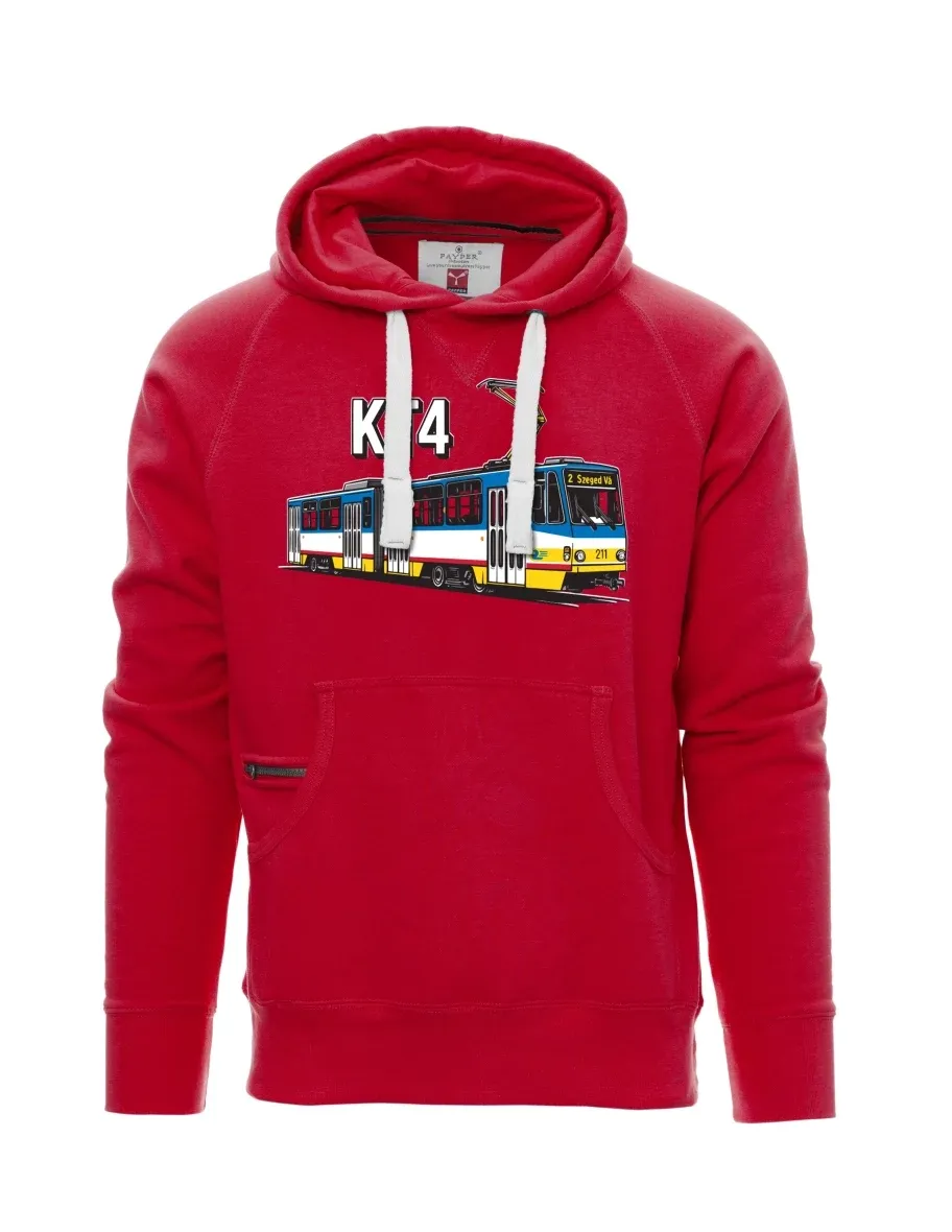 Felpa da uomo rossa Tram KT4