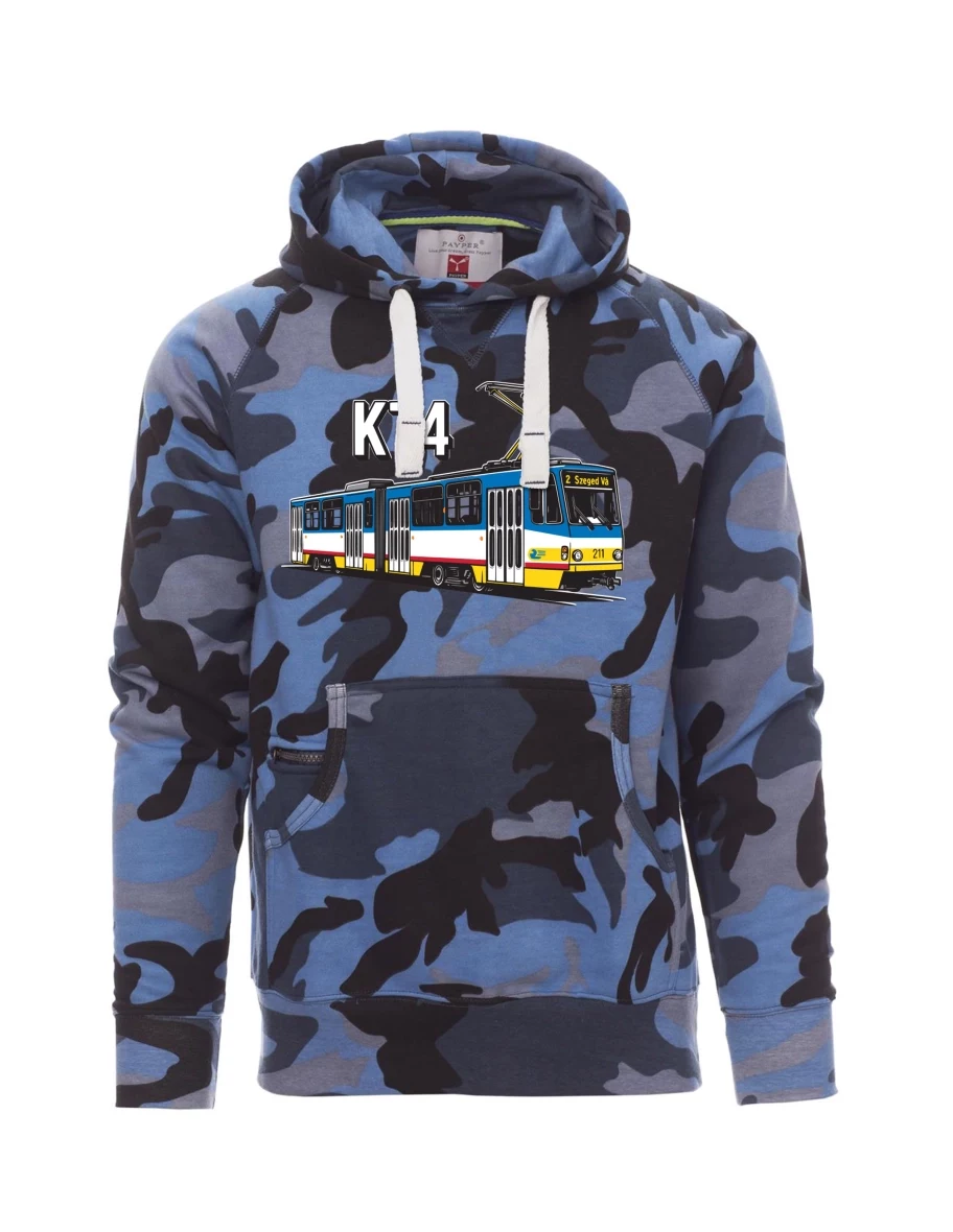 Felpa da uomo camuffare blu Tram KT4