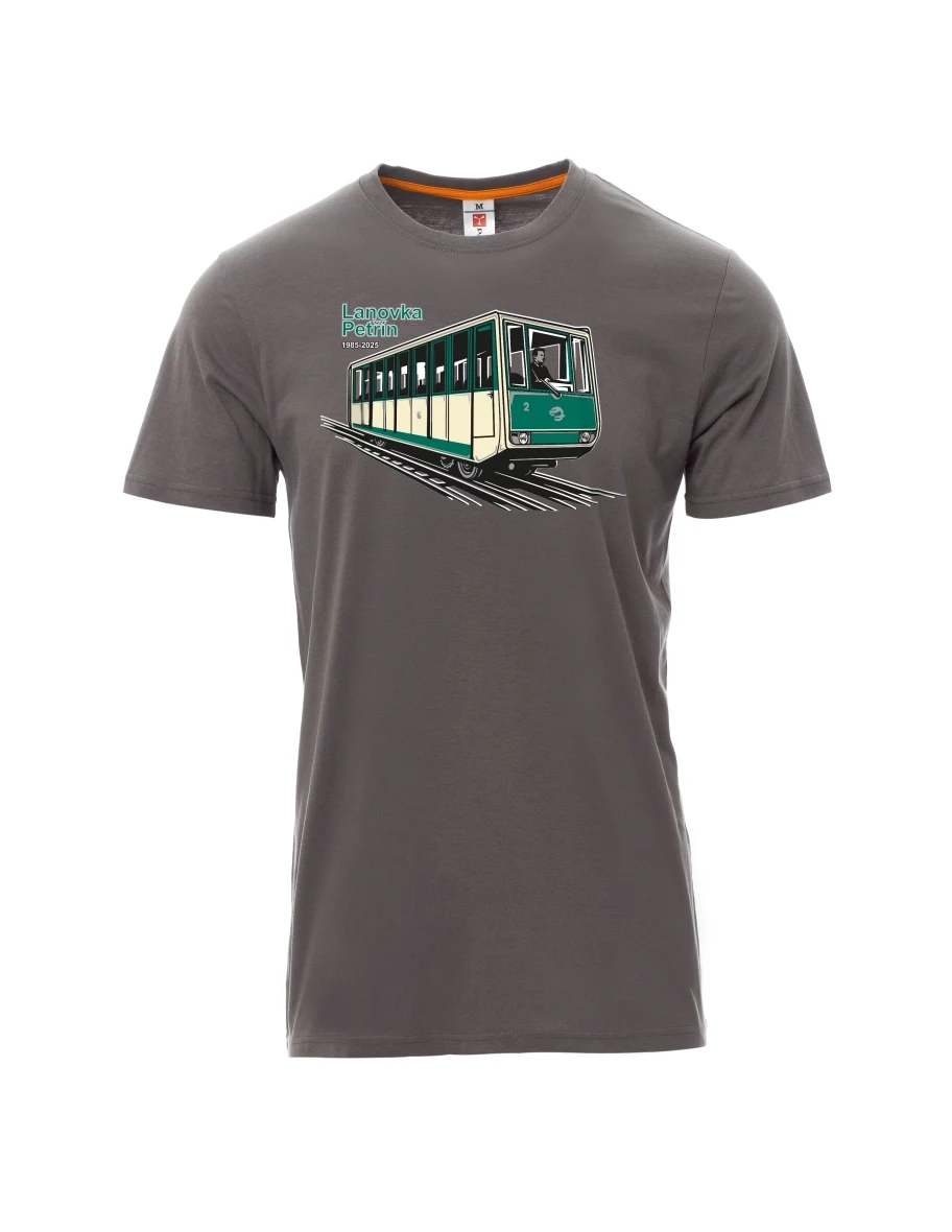 Maglia da uomo grigia Funicolare Petřín