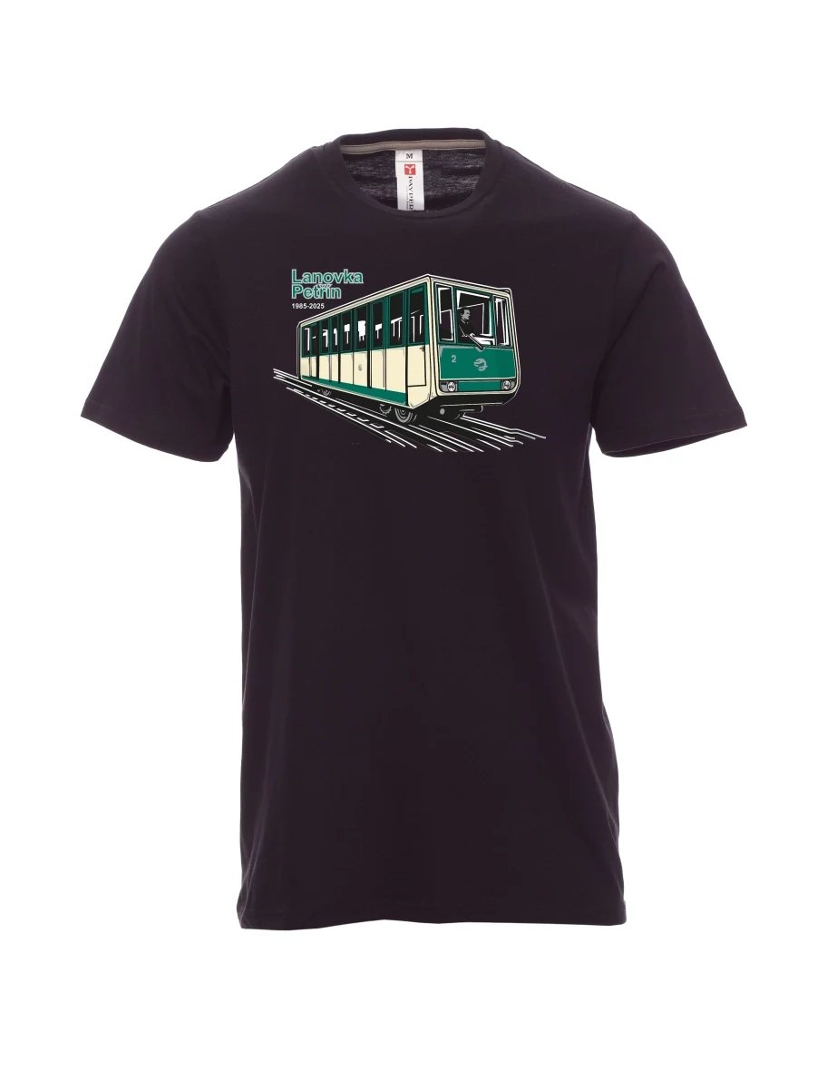 Maglia da uomo nera Funicolare Petřín