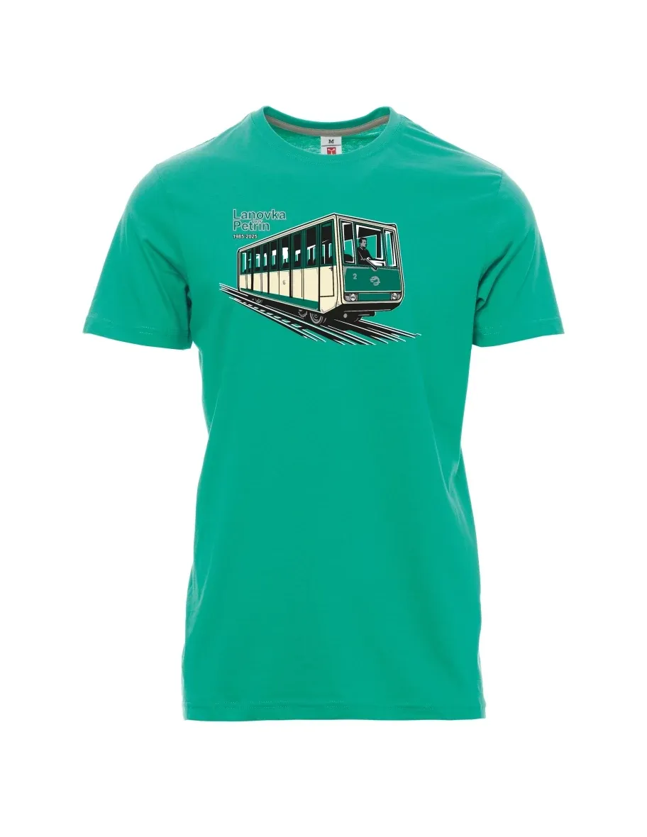 Maglia da uomo smeraldi Funicolare Petřín